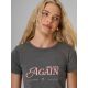 3. T-shirt slim z nadrukiem damski 4F 4FRAW26TTSHF4373-24S