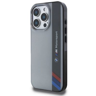2. Etui BMW Motosport IML Vertical Stripe na iPhone 16 Pro - szare