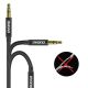 6. Kabel AUX Dudao L12S mini jack 3.5mm 1m 3 polowy stereo - czarny
