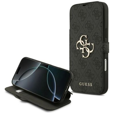 Etui Guess Book 4G Metal Logo na iPhone 18 Pro Max / 17 Pro Max - czarne