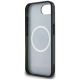 7. Etui Guess IML Metal Glitter 4G Circle Triangle MagSafe na iPhone 16e - czarne