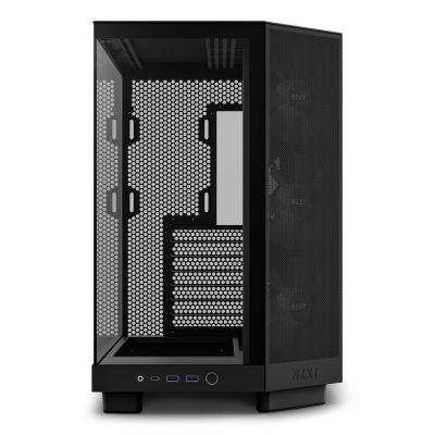 19. NZXT OBUDOWA KOMPUTEROWA NZXT H6 FLOW RGB MIDI TOWER Z OKNEM CZARNA
