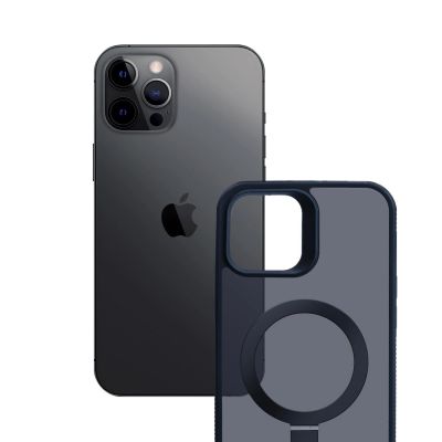 11. Etui 3mk Smoke Case Mag&Stand na Apple iPhone 12 pro max - czarne