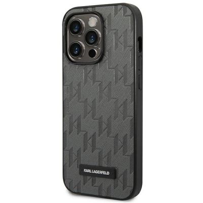 2. Etui Karl Lagerfeld Saffiano Mono Metal Logo na iPhone 14 Pro Max 6,7" - szare