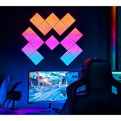 2. Twinkly Candies – 100 Lampki w kształcie świeczki RGB LEDs, zielony przewód, USB-C