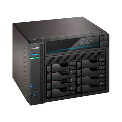 11. NAS Asustor AS6510T;  LOCKERSTOR 10, 10x (3.5" SATA HDD/ 2.5" SSD), Intel ATOM C3538, 8GB DDR4 SODIMM (max. 64GB), 2x 10GbE, 2x 5GbE, 2x M.2 2280 NVMe PCIe 3.0, 2x USB 3.2