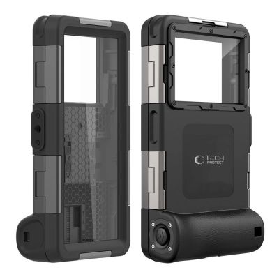 4. Pokrowiec Tech-Protect Waterproof Case wodoodporny IPX8 na smartfony 4.7-6.7" - czarny