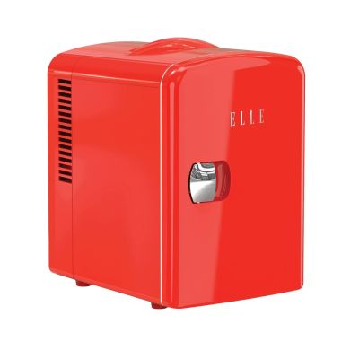 3. Mini lodówka ELLE Home ESDAF101RDEU 4L czerwona