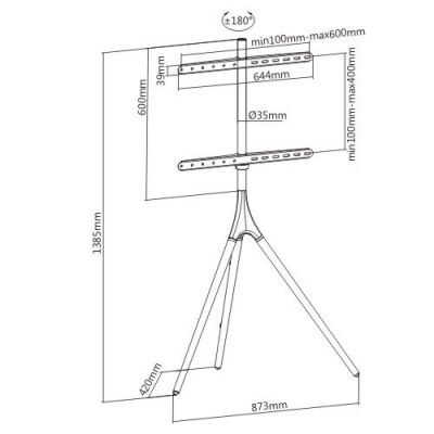3. TECHLY STOJAK PODŁOGOWY TRIPOD TV LED/LCD 45-65 CA