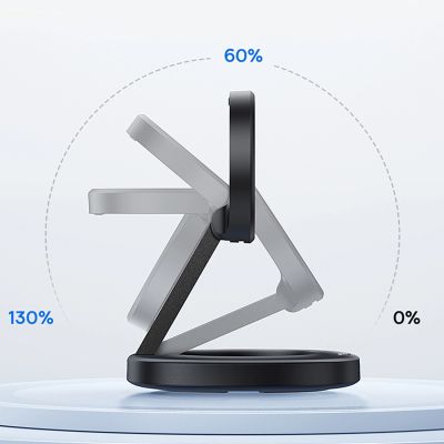 9. Ładowarka indukcyjna Baseus EnerFill FF11 15W składana z ładowarką sieciową 20W i kablem USB-C 1m  - czarna