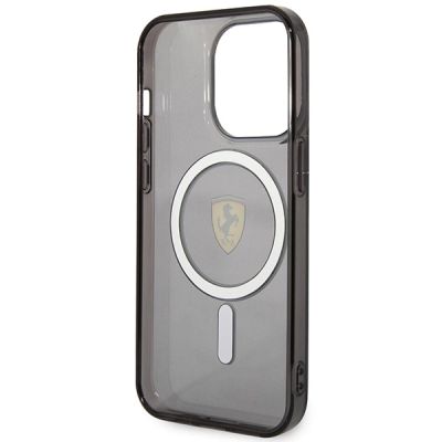 7. Etui Ferrari Translucent MagSafe na iPhone 14 Pro Max - czarne