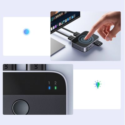 5. Adapter Ugreen CM757 2w1 2x USB-A 3.0 (wejście) / 2x USB-A (wyjście) - szary