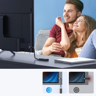 2. Kabel Ugreen HD165 HDMI (męski) / HDMI (żeński) 8K 0.15m - szary