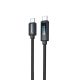 Kabel Dudao L7C USB-C - USB-C 100W z wyświetlaczem LED 1m - czarny