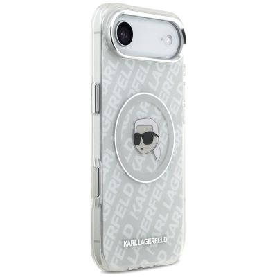 4. Etui Karl Lagerfeld IML Karl Head Logo MagSafe na iPhone Air -szare