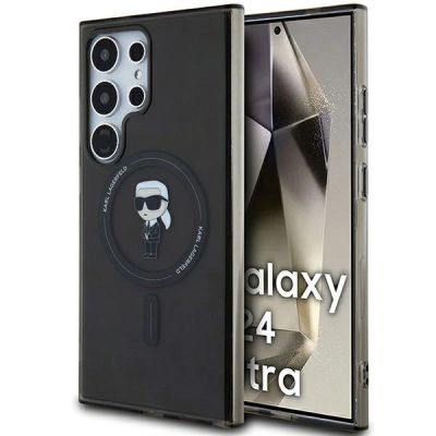 Etui Karl Lagerfeld IML Ikonik MagSafe na Samsung Galaxy S24 Ultra - czarne