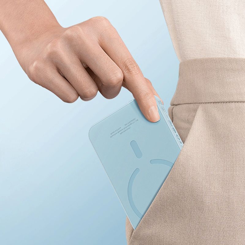 6. Mini powerbank Baseus 5000mAh 20W + kabel USB-C (20V/3A) - niebieski