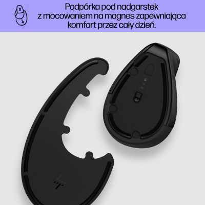 10. Mysz HP 920 Ergonomic Vertical Mouse Black bezprzewodowa czarna