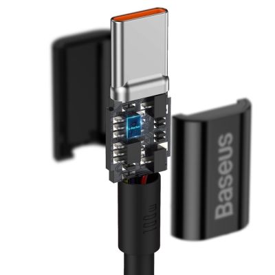 8. Kabel Baseus CATYS-C01 USB-C - USB-C PD QC FCP 100W 5A 480Mb/s 2m - czarny
