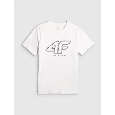 5. T-shirt regular męski z logo 4F 4FRSS26TTSHM3999-10S