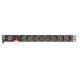 2. GEMBIRD LISTWA ZASILAJĄCA RACK 19" PDU EG-PDU-014-FC14 1U, 16A, 8X FRANCUSKIE GNIAZDO, WTYK C14, KABEL 3M