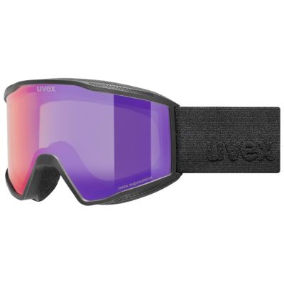 Uvex 5501822130 gogle do sportów zimowych Czarny Unisex Lustro Cylindryczna (płaska) soczewka