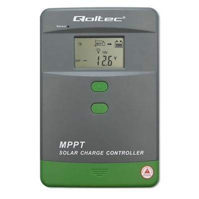 9. Solarny regulator ładowania MPPT Qoltec 53664 z czujnikiem temperatury 50A |12V / 24V | LCD | Bluetooth | APP | GEL | LiFePO4