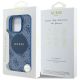 8. Etui Guess 4G Circle Classic Logo MagSafe na iPhone 16 Pro - niebieskie