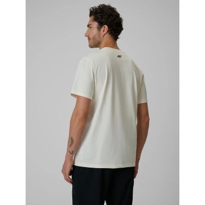 2. T-shirt regular z nadrukiem męski 4F 4FRSS26TTSHM4238-11S