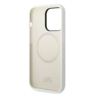 7. Etui Karl Lagerfeld Silicone Choupette MagSafe na iPhone 14 Pro Max - białe