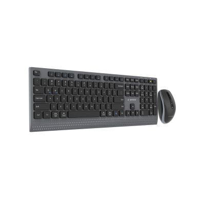 3. GEMBIRD BEZPRZEWODOWY ZESTAW KLAWIATURY + MYSZ DUAL MODE, 2.4 GHZ + BT, SLIM, UKŁAD US, KOLOR CZARNY