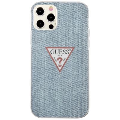 3. Etui Guess Jeans Collection na iPhone 12 Pro Max - niebieskie