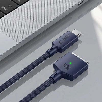 5. Kabel Tech-Protect MMC01 Ultraboost USB-C / USB-C MagSafe 3 140W 200 cm do MacBook - granatowy