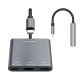4. Hub Wozinsky WHCH-01 USB-C PD 100W HDMI 4K@30Hz USB-A 10Gbps - szary