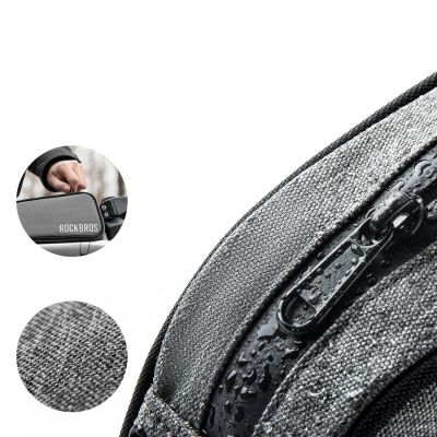 4. Torba rowerowa Rockbros TL004 ROAD TO SKY 0,7 l na ramę wodoodporna - szara