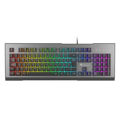 2. GENESIS Rhod 500 RGB klawiatura Gaming USB QWERTY Portugalski Czarny, Srebrny