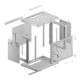 8. Szafa instalacyjna rack wisząca 19" 9U 600X450 szara drzwi perforowane Lanberg (flat pack)