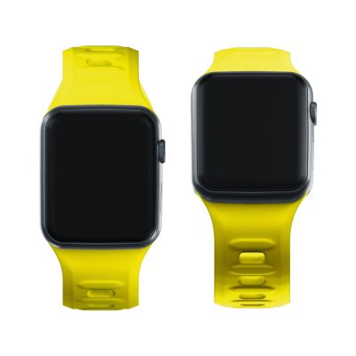 2. Pasek silikonowy 3mk Silicone Watch Strap do Apple Watch 38 / 40 / 41 mm - żółty