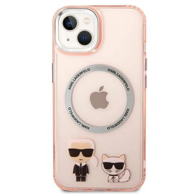 3. Etui Karl Lagerfeld Karl&Choupette Aluminium MagSafe na iPhone 14 Plus - różowe