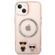 3. Etui Karl Lagerfeld Karl&Choupette Aluminium MagSafe na iPhone 14 Plus - różowe