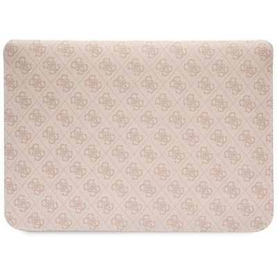 3. Pokrowiec Guess 4G Stripe Metal Logo na laptopa 14" - różowy