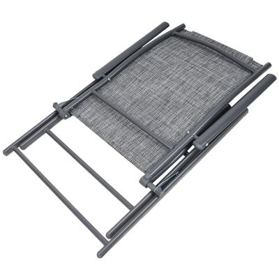 2. KRZESŁO OGRODOWE 57x68x106CM  2xTEXTLINE 7-POZYCYJNE Z ZAGŁÓWKIEM KPL.2SZT