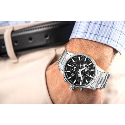 3. Zegarek Męski Giewont Chronograph Sapphire Srebrny GW4580-B2