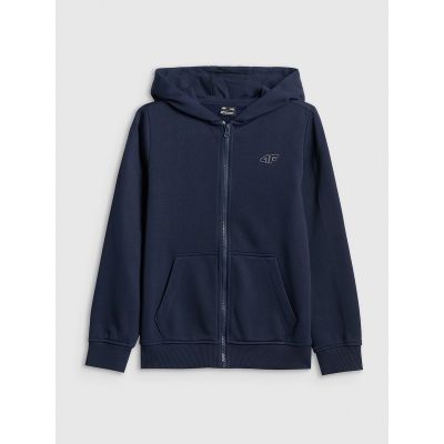 7. Bluza dresowa regular z kapturem chłopięca 4F 4FJRMM00TSWSM2747-31S