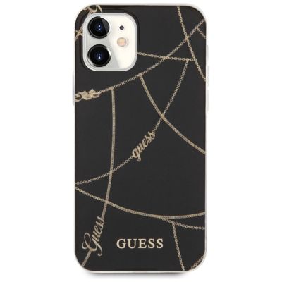 3. Etui Guess Gold Chain Collection na iPhone 12 mini - czarne