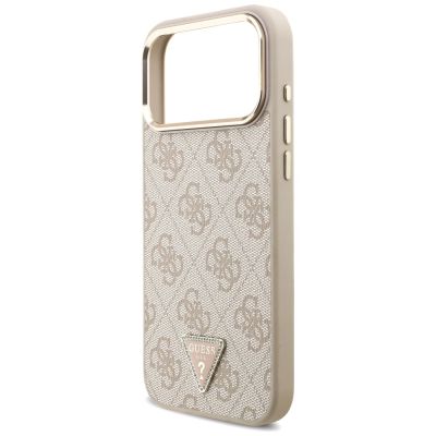 6. Etui Guess 4G Triangle Logo MagSafe na iPhone 17 Pro Max - różowo-złote
