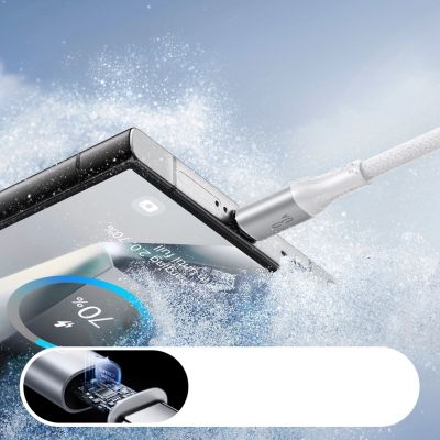 6. Kabel Joyroom S-A28 Flash Series 3A USB-A - USB-C 2m - biały