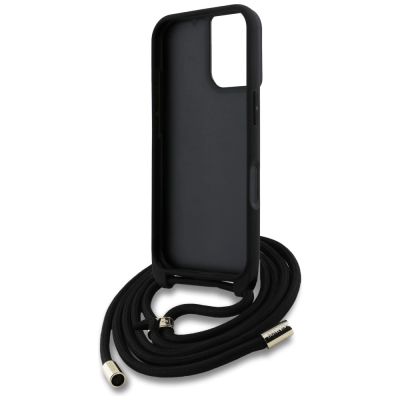 6. Etui Guess 4G Big Logo Cord Stap Crossbody do iPhone 16 Plus czarny