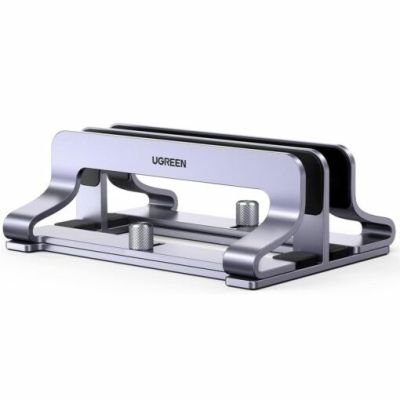 Ugreen  Stojak pionowy na 2 urządzenia Ugreen LP258 aluminiowy na laptop tablet - srebrny