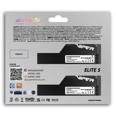 37. Patriot Viper Elite5 Ultra DDR5 2x16GB 6000MTs CL28